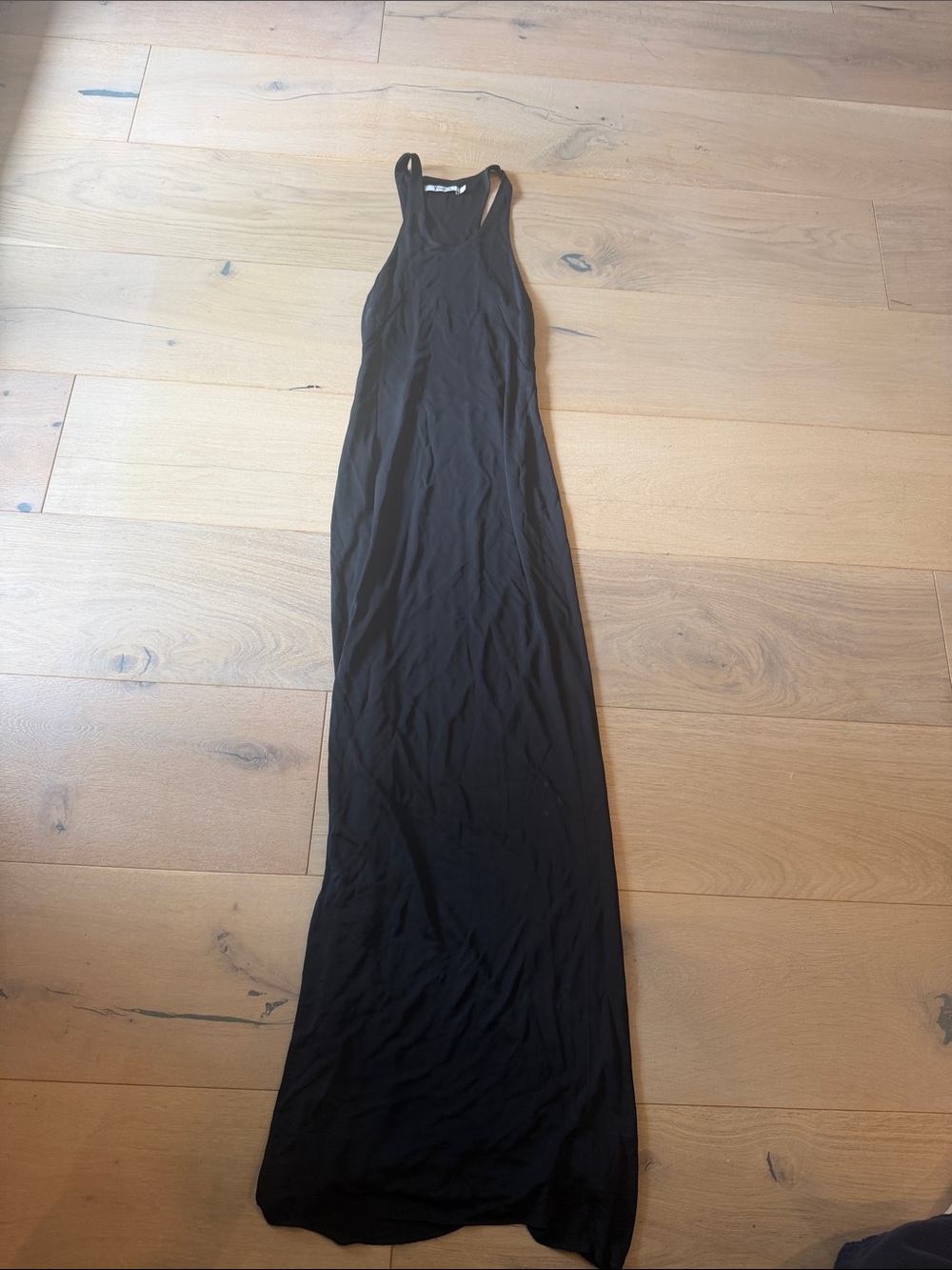 Women’s Black Racerback Maxi Dress - Sleek Sleeveless Style